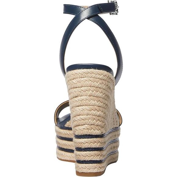 NWT MICHAEL Kors Women's Leighton Wedge Shoes,Navy-Size 10 - Picture 4 of 6